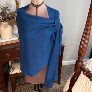 Elegant Blue Shawl Wrap